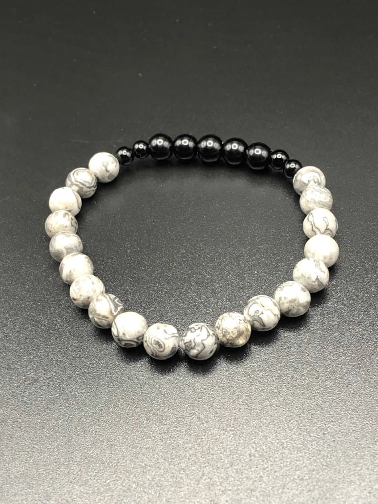 Map Jasper x Onyx Bracelet-Bracelet-DopeAlchemy-DopeAlchemy.com