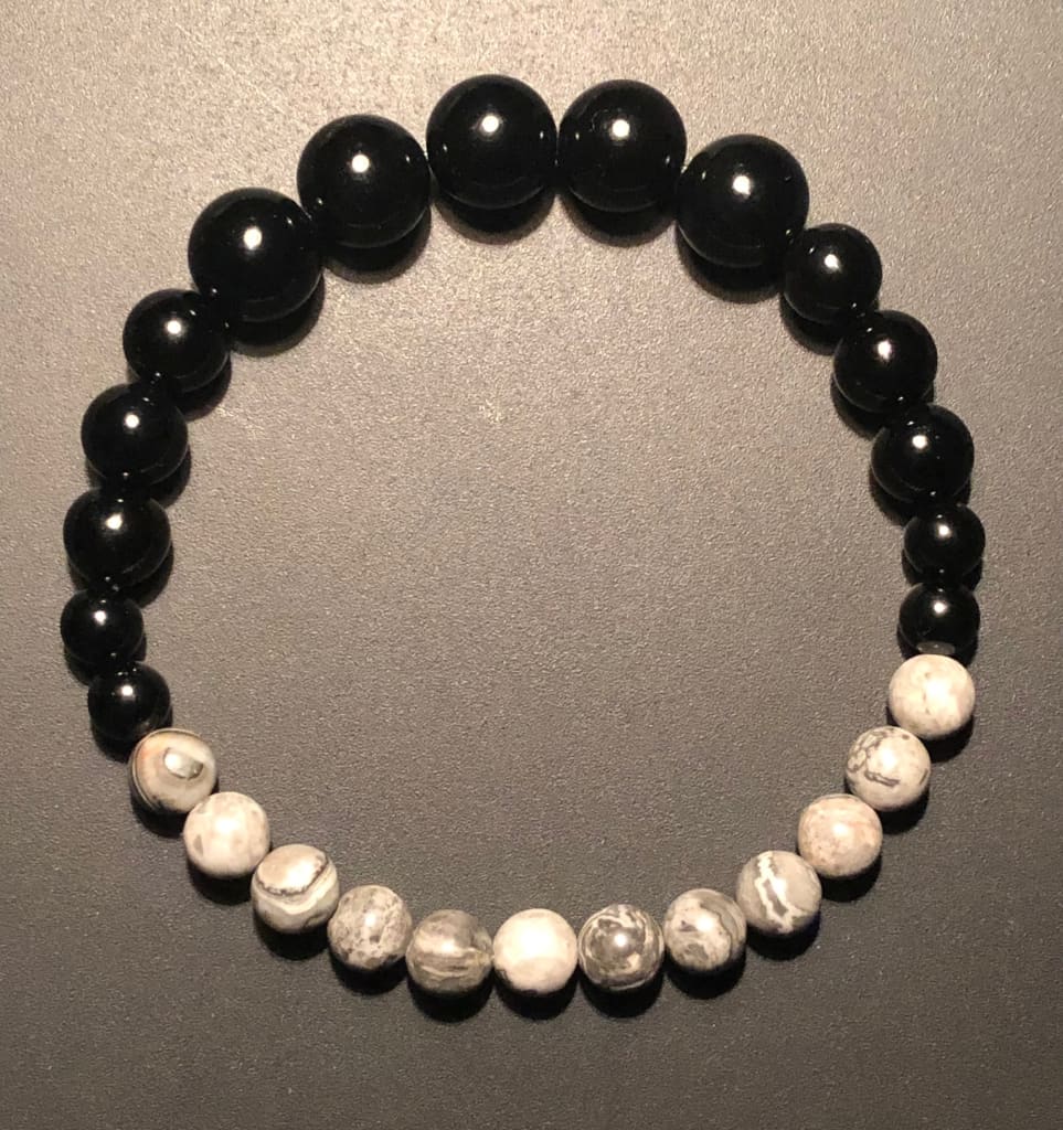Map jasper x onyx bracelet - Bracelet