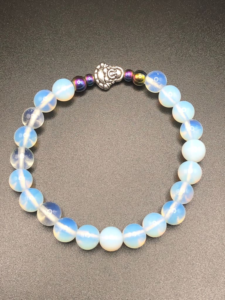 Opalite x Rainbow Hematite Bracelet-Bracelets-DopeAlchemy-Gloss-DopeAlchemy.com