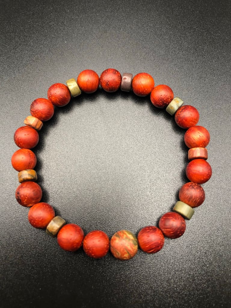 Picasso Jasper x Rosewood Bracelet-Bracelet-DopeAlchemy-DopeAlchemy.com