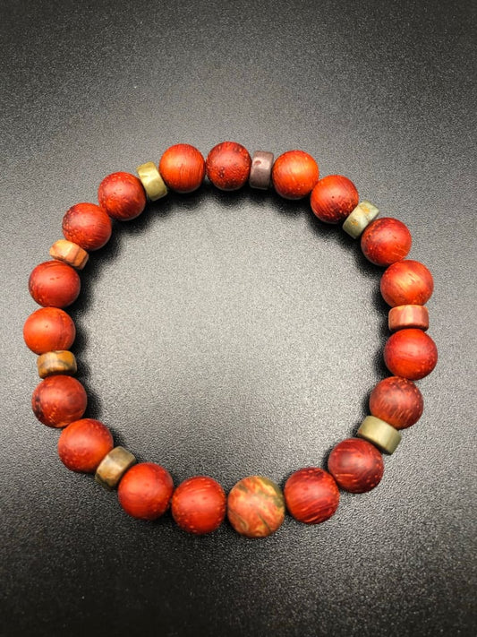 Picasso Jasper x Rosewood Bracelet-Bracelet-DopeAlchemy-DopeAlchemy.com