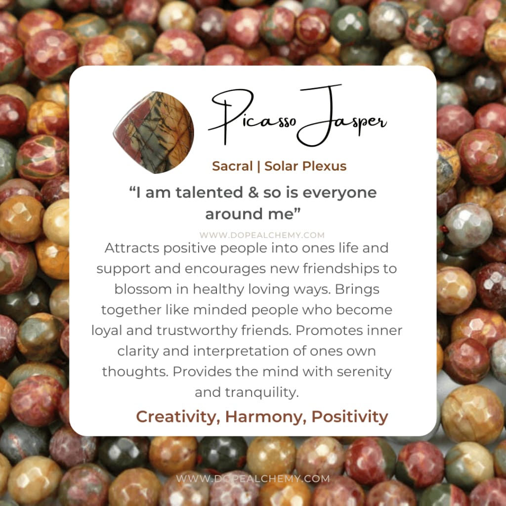 Picasso Jasper x Rosewood Bracelet-Bracelet-DopeAlchemy-DopeAlchemy.com