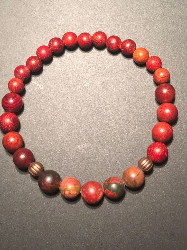 Picasso jasper x rosewood bracelet - Apparel & Accessories