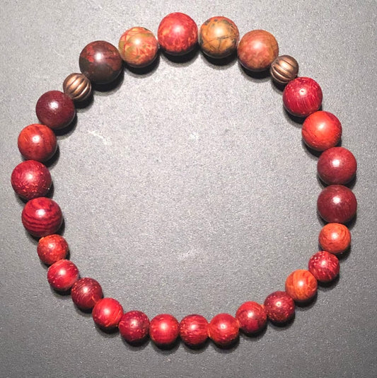 Picasso jasper x rosewood bracelet - Apparel & Accessories