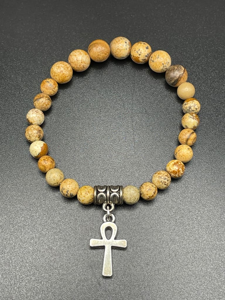 Picture jasper x ankh charm bracelet - Charms & Pendants