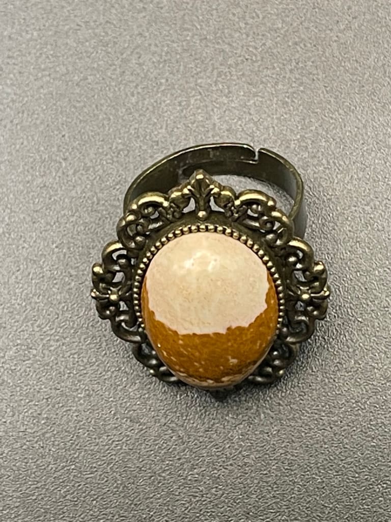 Picture jasper x bronze ring - Ring