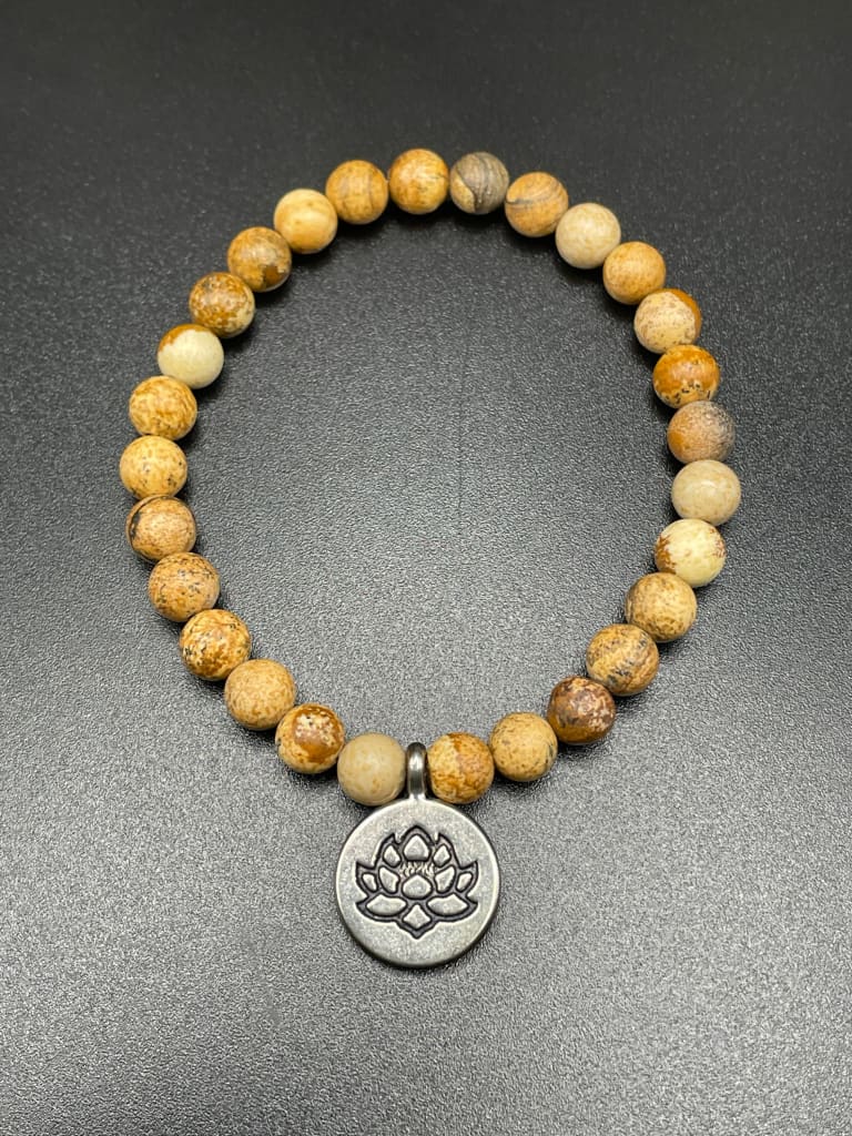 Picture jasper x lotus charm bracelet - Charms & Pendants