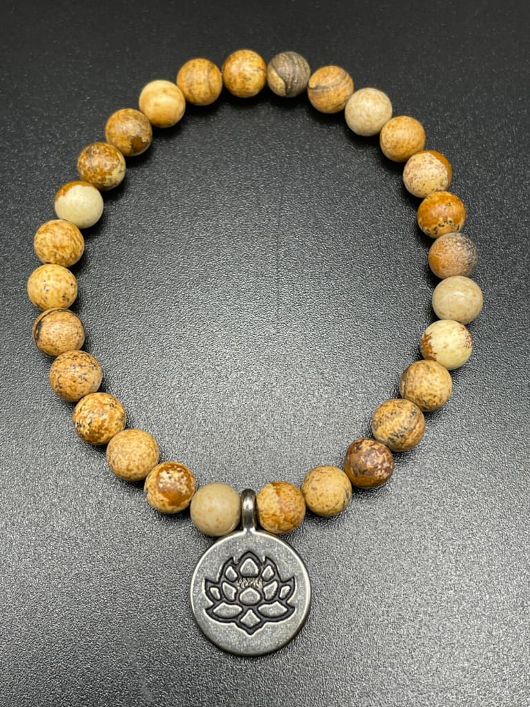 Picture jasper x lotus charm bracelet - Charms & Pendants