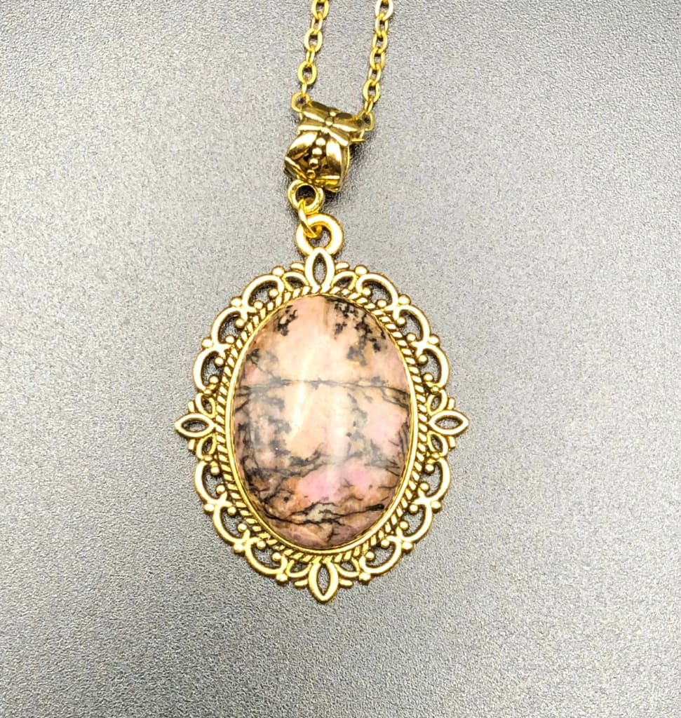 Pink Rhodonite-Pendant-DopeAlchemy-DopeAlchemy.com