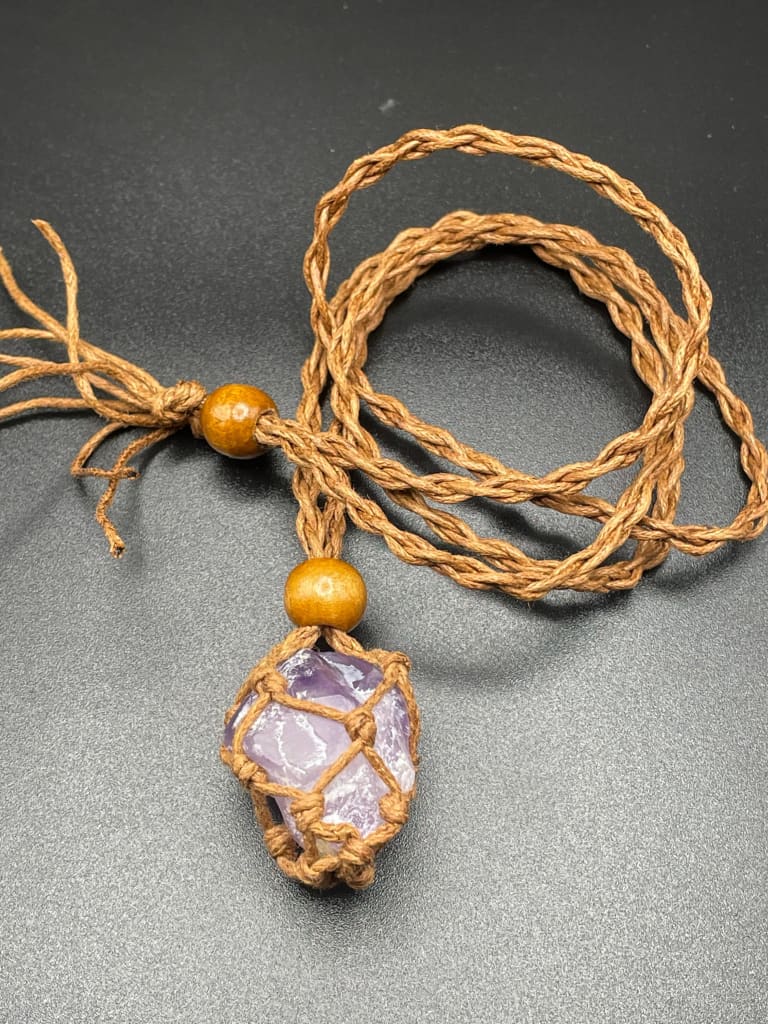 Raw amethyst necklace - Bracelet and necklace set