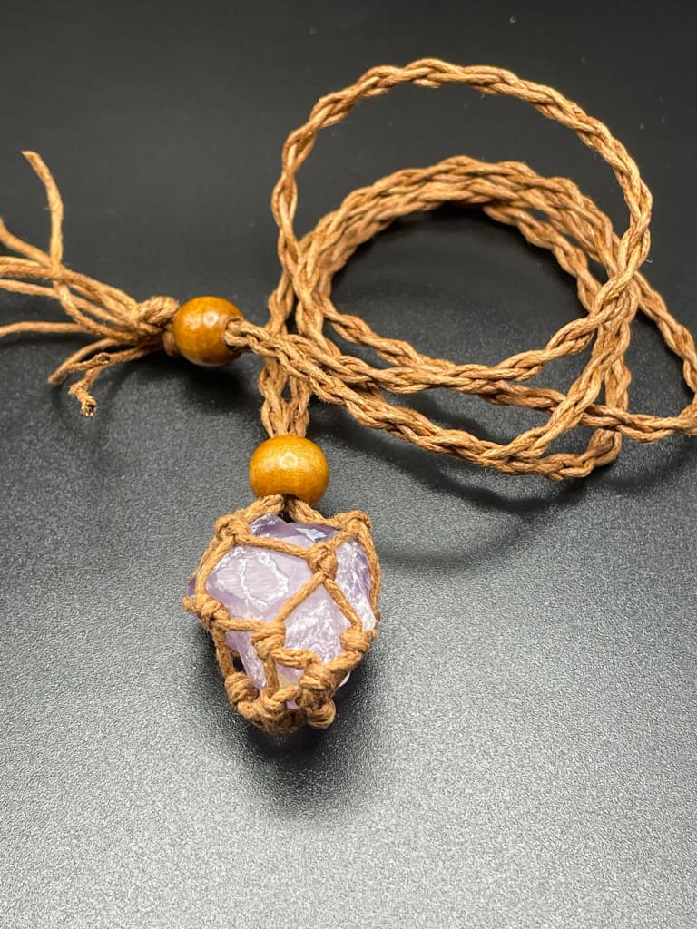 Raw amethyst necklace - Bracelet and necklace set