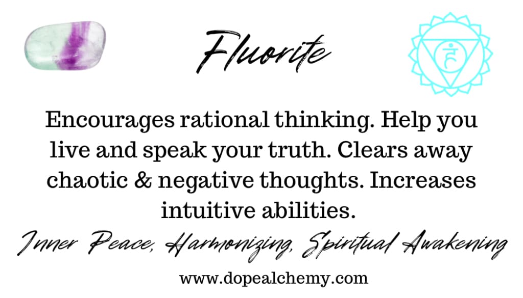 Raw rainbow fluorite stone - Tumbled stone