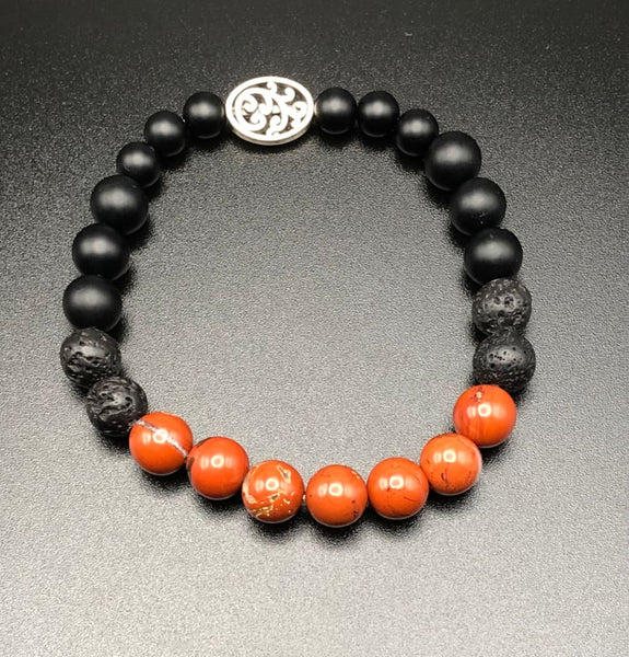 Red jasper x black onyx bracelet – Dope Alchemy Handcrafted