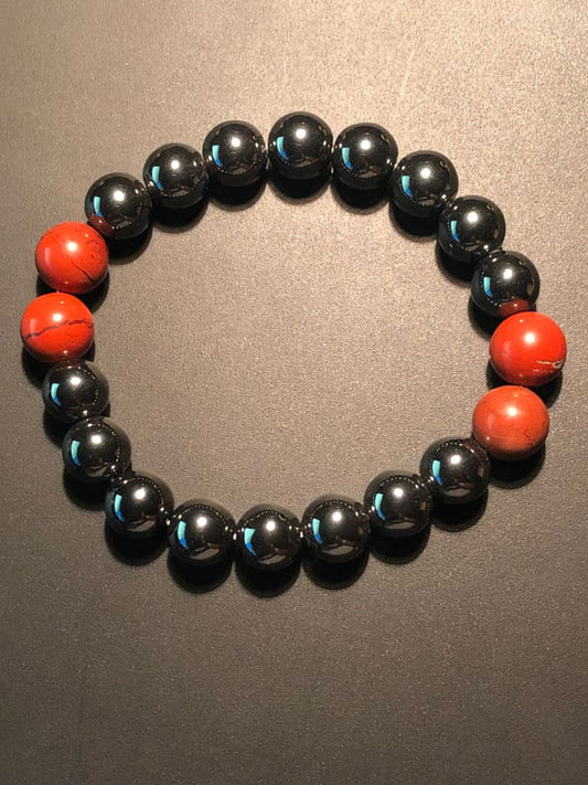 Red Jasper x Hematite Bracelet DopeAlchemy