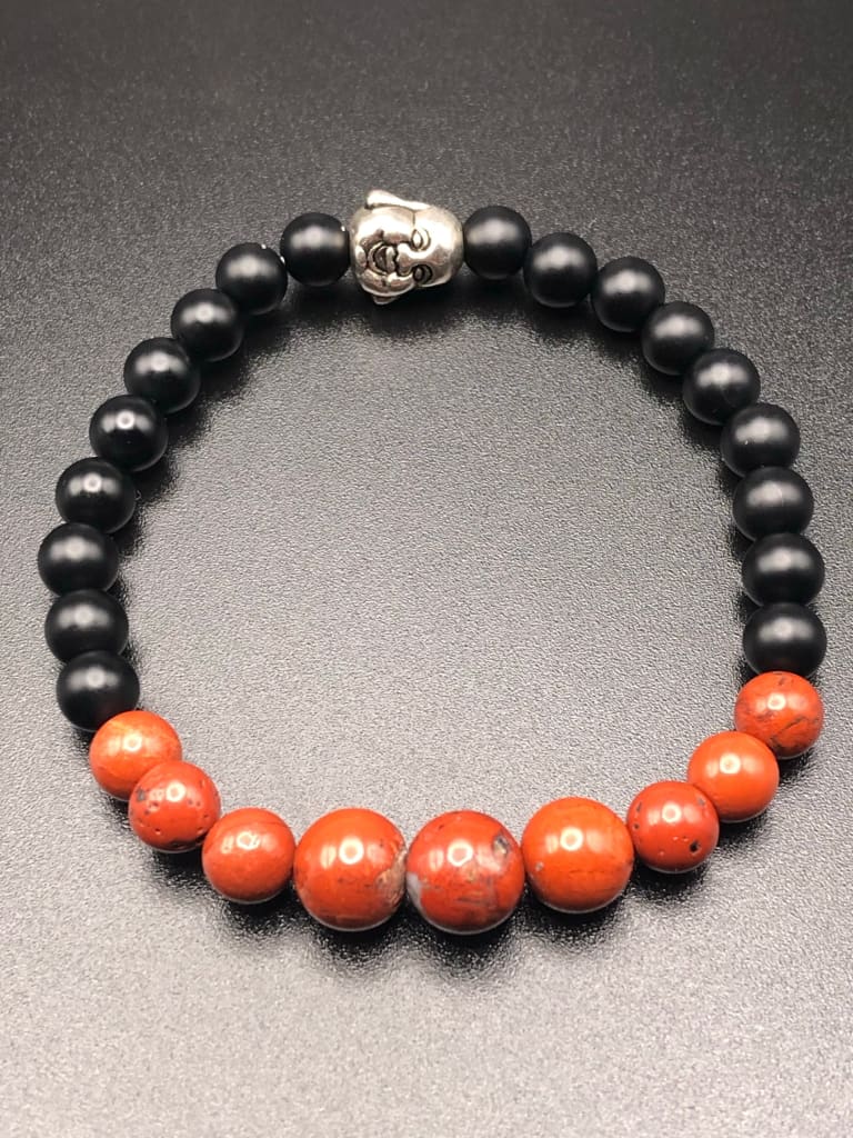 Red Jasper x Onyx Bracelet-Bracelet-DopeAlchemy-DopeAlchemy.com