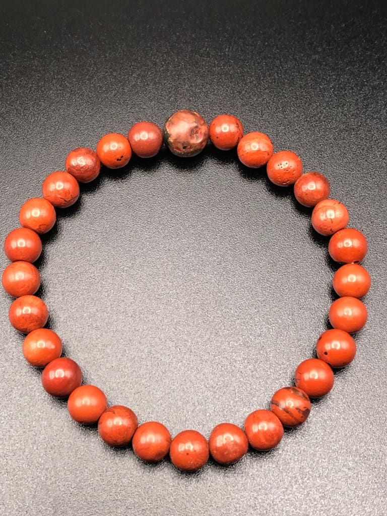 Picasso x Red Jasper bracelet-Bracelet-DopeAlchemy-DopeAlchemy.com