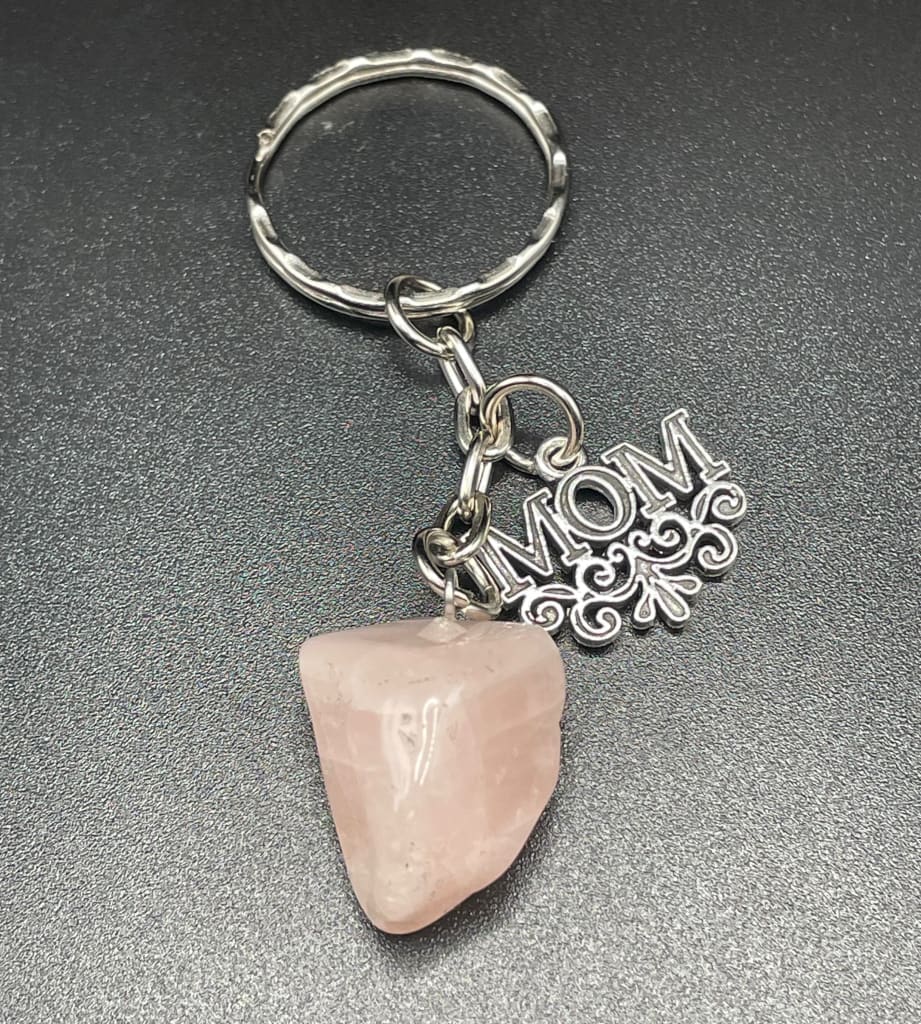 Rose quartz mom keychain - Charm