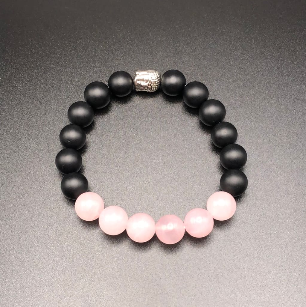 Rose Quartz x Onyx-Bracelet-DopeAlchemy-DopeAlchemy.com