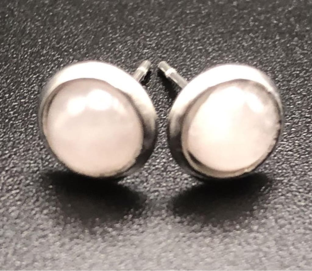 Rose Quartz x Rainbow Hematite bracelet & earring set-Bracelets-DopeAlchemy-DopeAlchemy.com