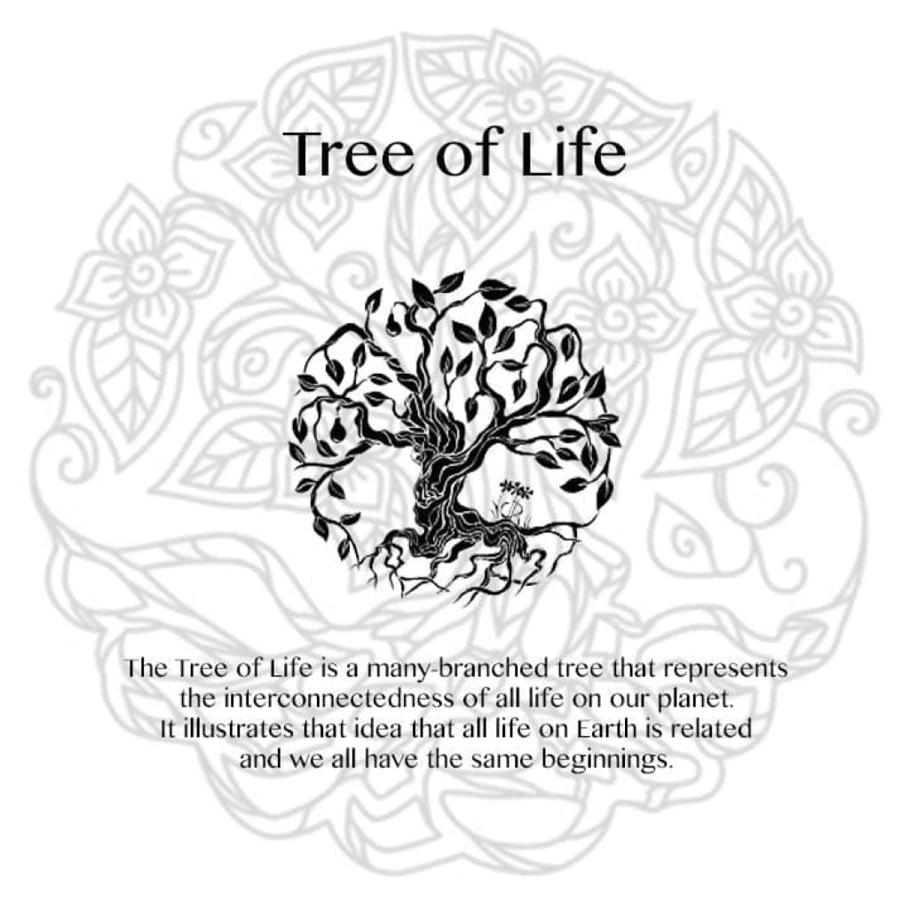 Silver tree of life x green jade pendant necklace - Pendant