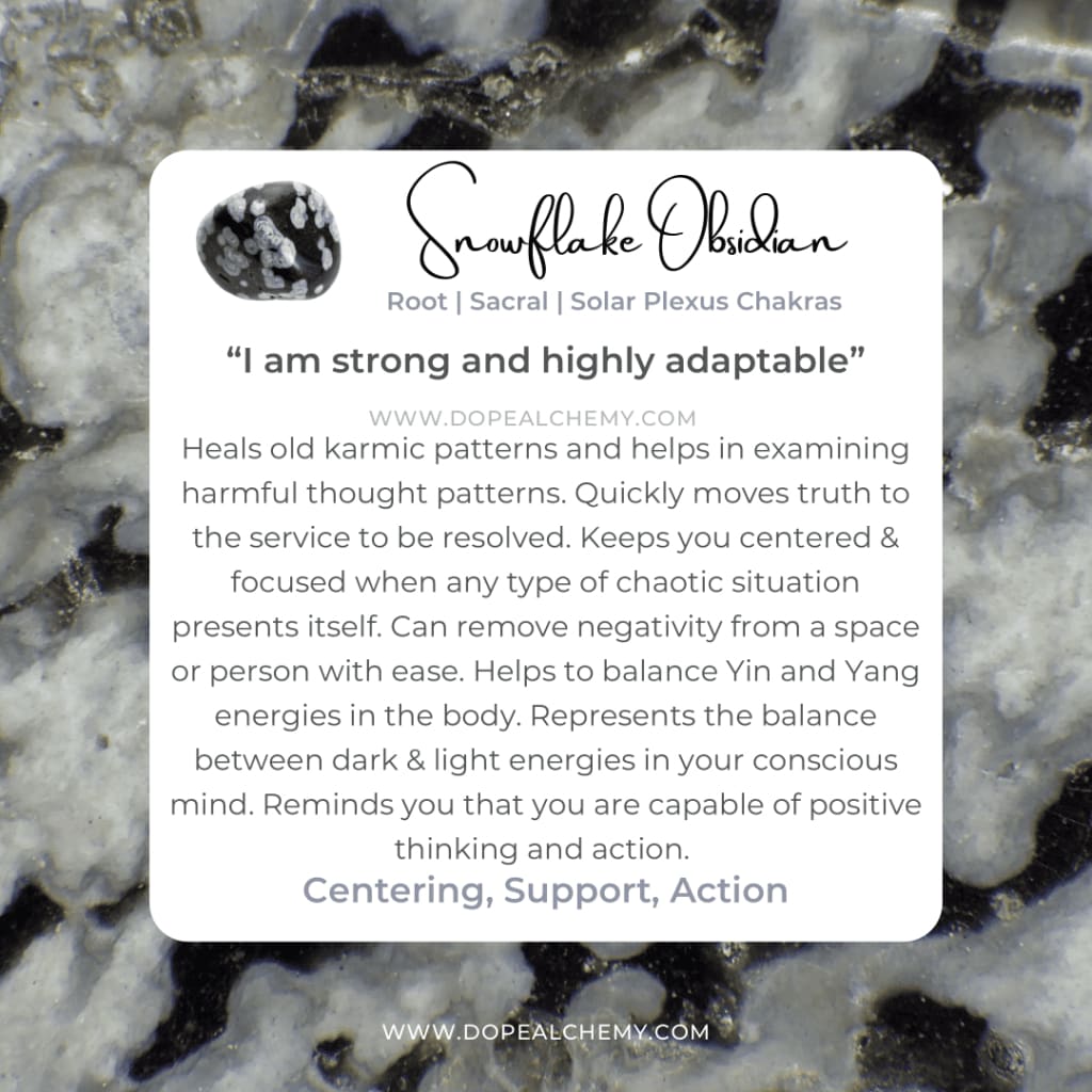 Snowflake Obsidian Lotus Charm bracelet-Bracelets-DopeAlchemy-DopeAlchemy.com