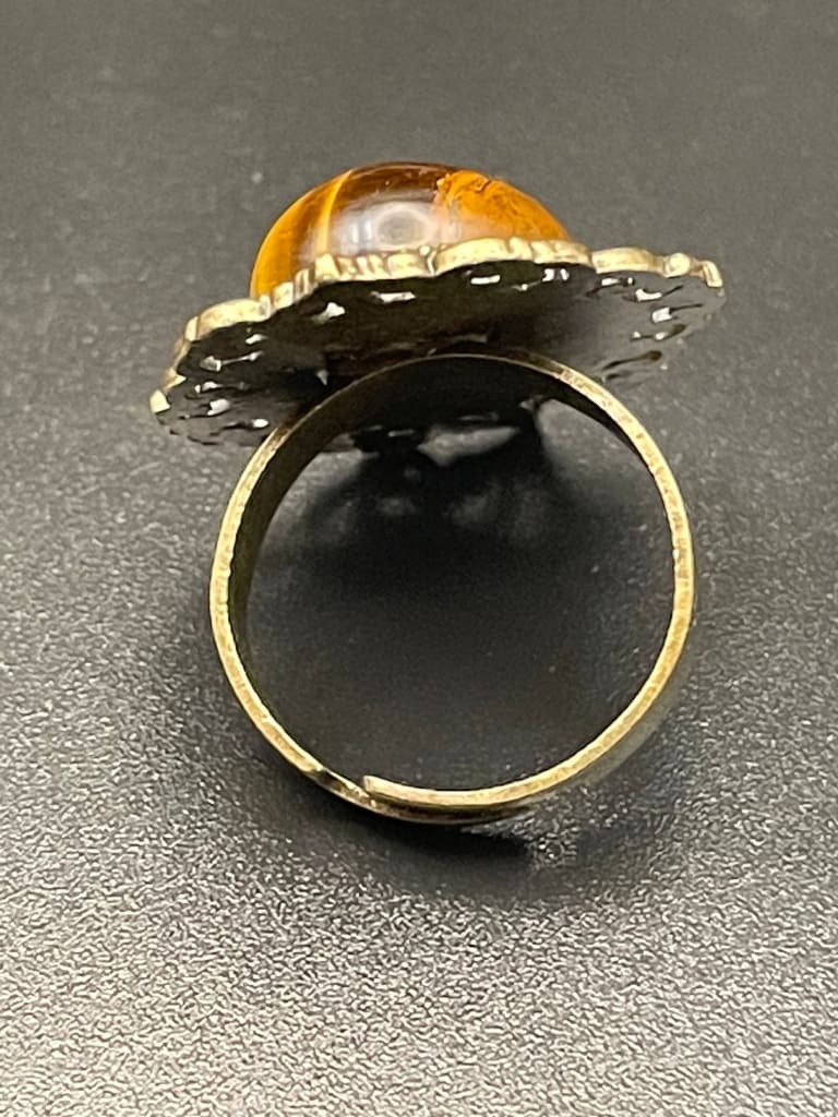 Tigers eye x bronze ring - Ring