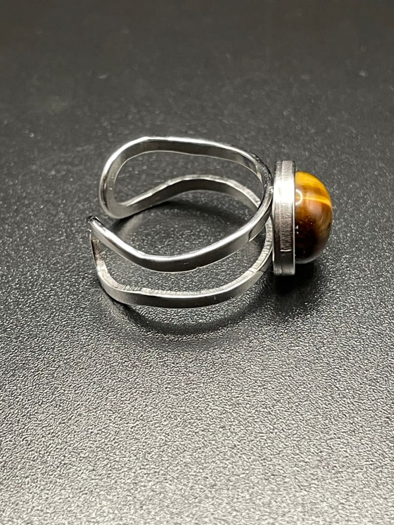 Tiger’s eye x silver ring - Ring
