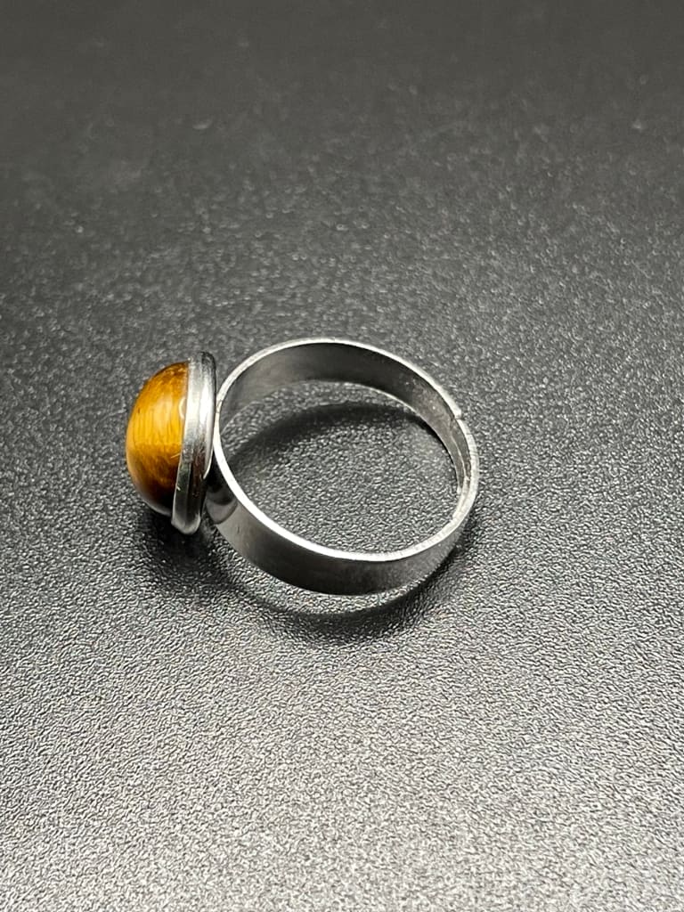 Tigers eye x silver ring - Ring