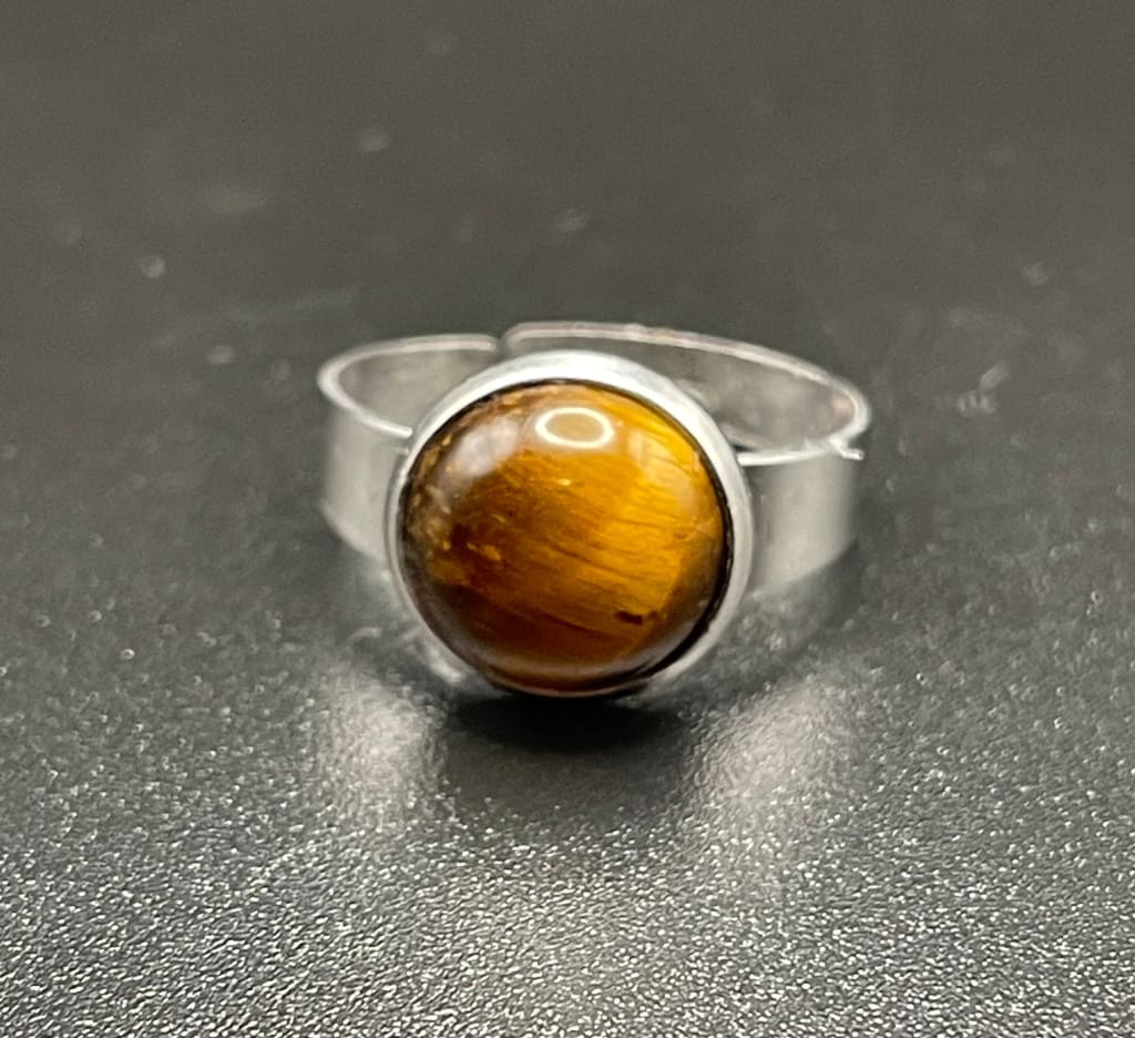 Tigers eye x silver ring - Ring