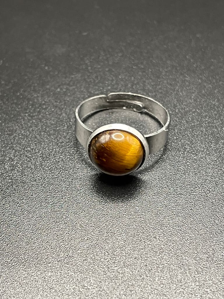 Tigers eye x silver ring - Ring