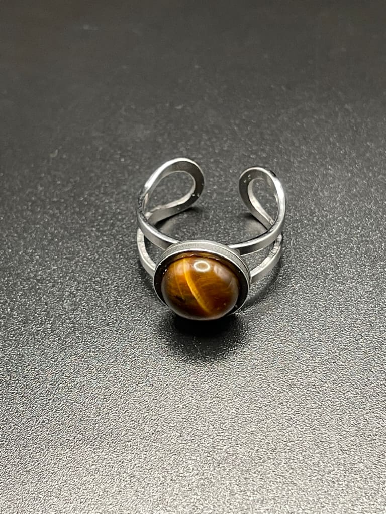 Tiger’s eye x silver ring - Ring