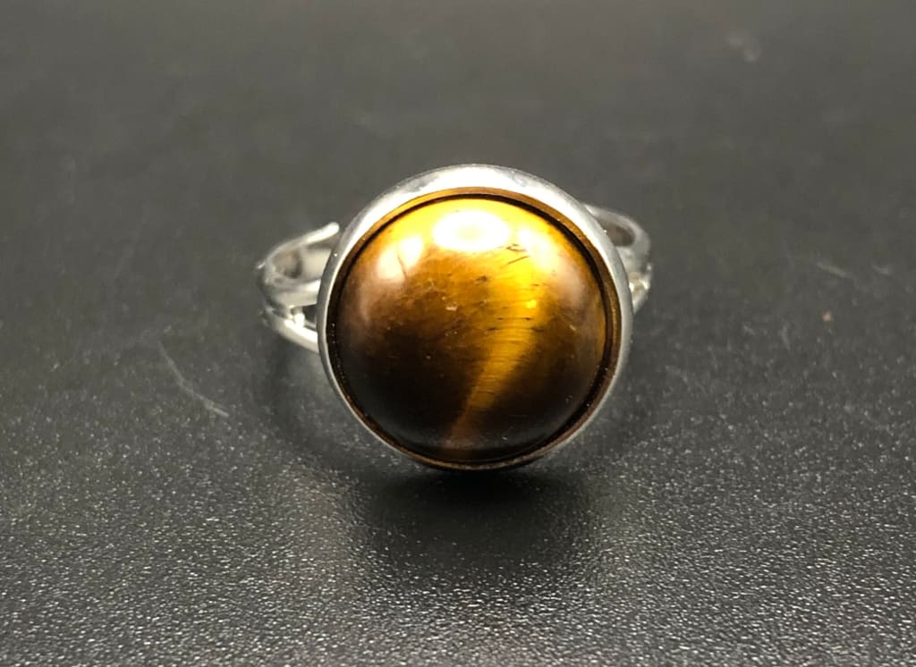 Tigers eye x silver ring - Ring