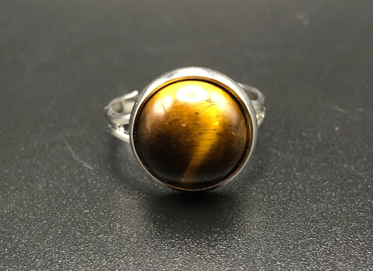 Tigers eye x silver ring - Ring