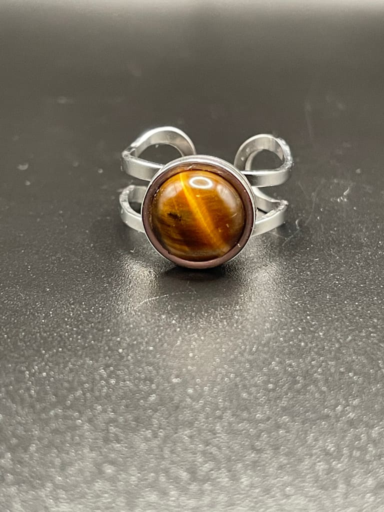 Tiger’s eye x silver ring - Ring