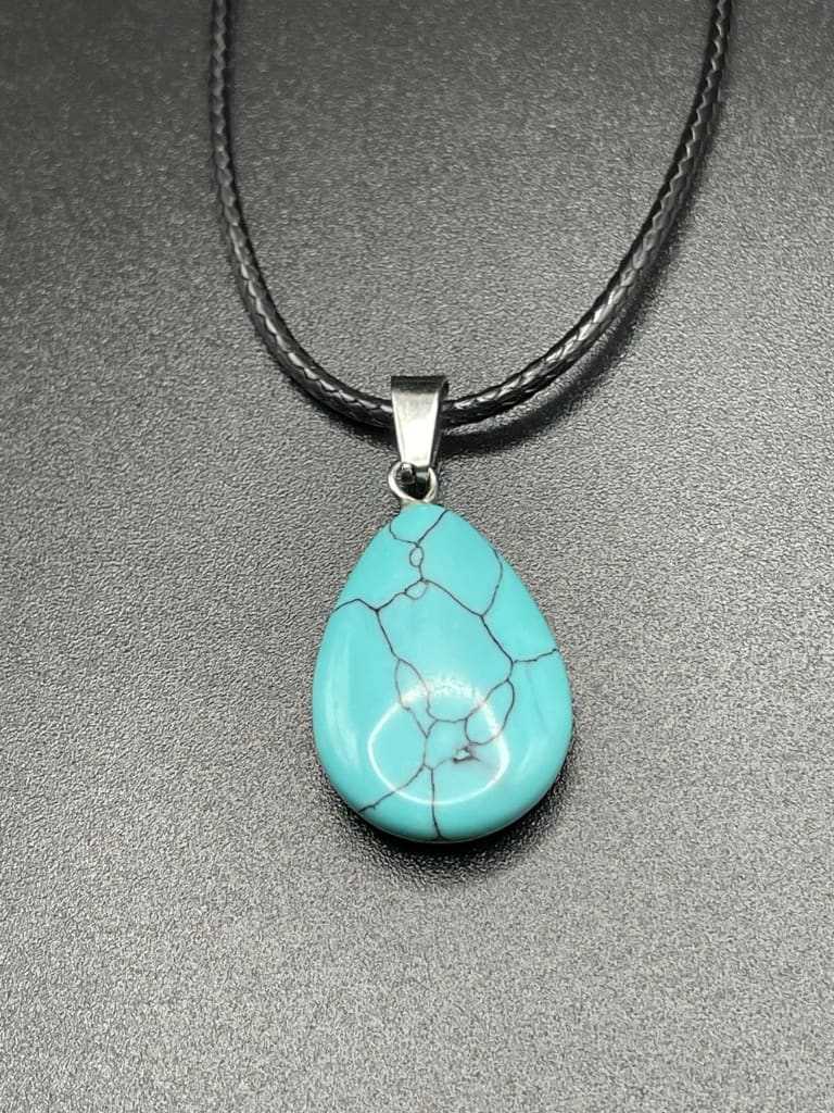 Turquoise x silver pendant necklace - Necklaces