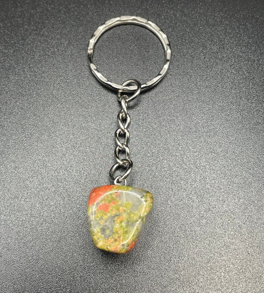 Unakite keychain - Dalmatian Jasper