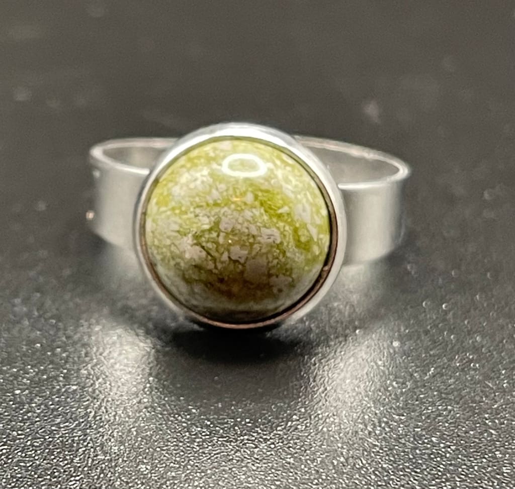 Unakite x silver ring - Ring