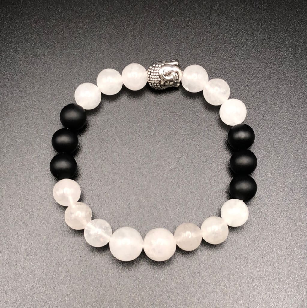 White Jade x Onyx Bracelet-Bracelet-DopeAlchemy-DopeAlchemy.com
