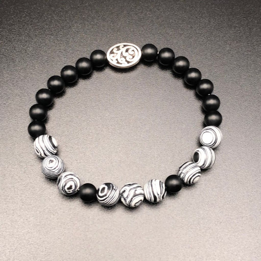 White Malachite x Onyx-Bracelet-DopeAlchemy-2-DopeAlchemy.com