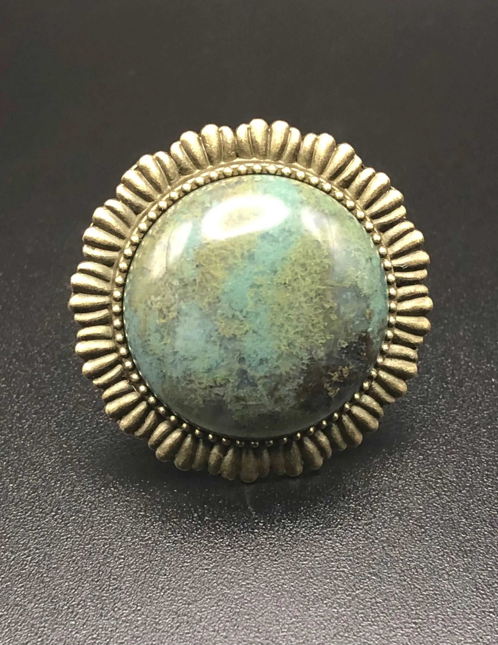 African Turquoise x Bronze Ring-Ring-DopeAlchemy-DopeAlchemy.com