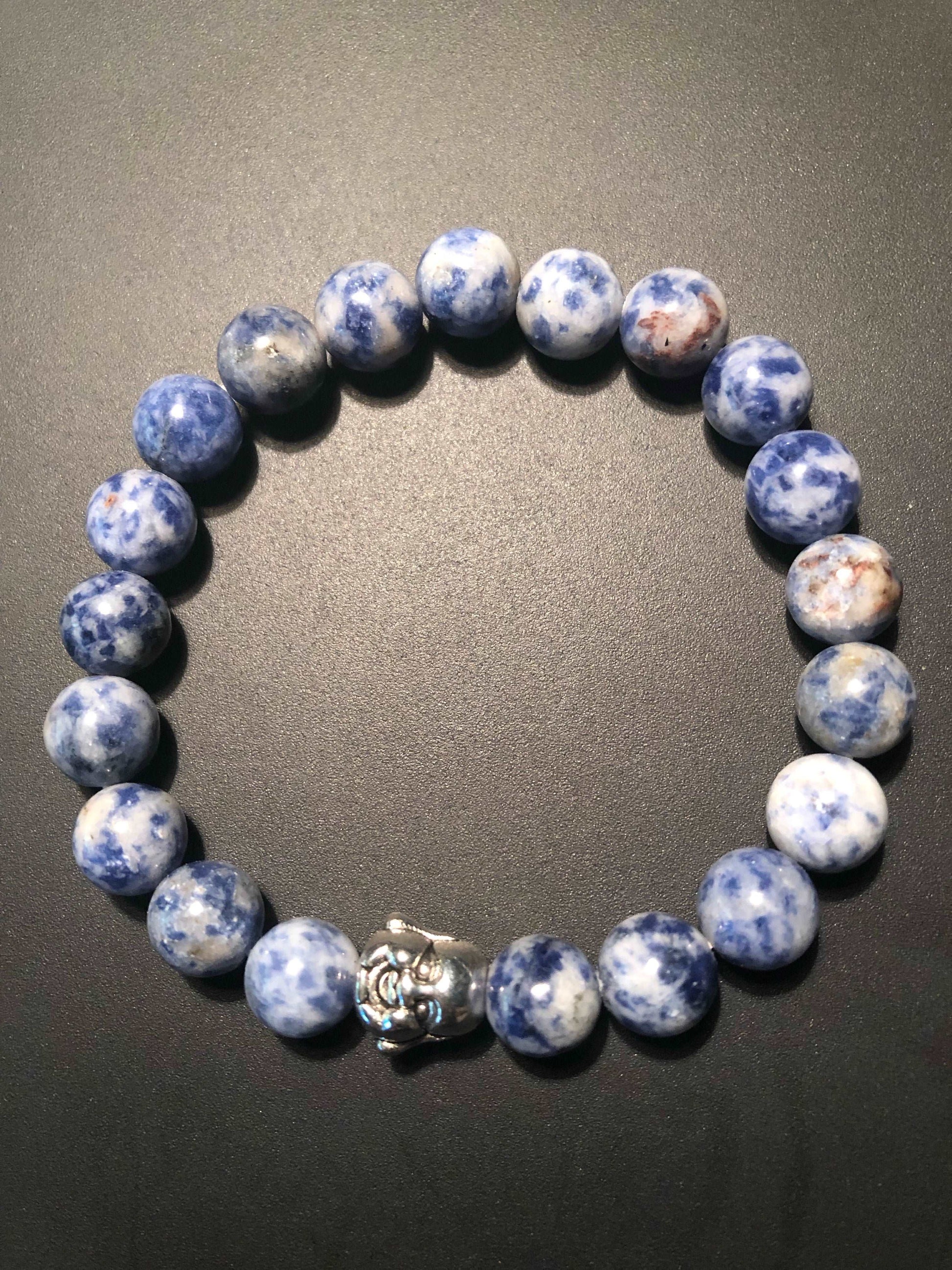 Blue Spot Jasper x Buddha bracelet-Bracelets-DopeAlchemy-DopeAlchemy.com