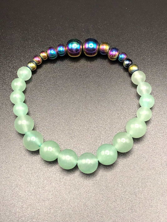Green Aventurine x Rainbow Hematite Bracelet-Jewelry Sets-DopeAlchemy-DopeAlchemy.com