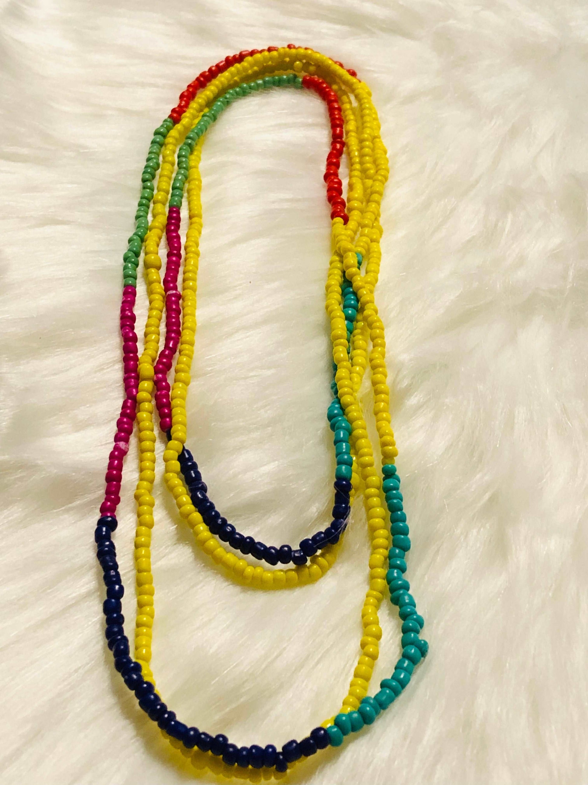 Multi colored waist beads-Body Jewelry-DopeAlchemy-DopeAlchemy.com