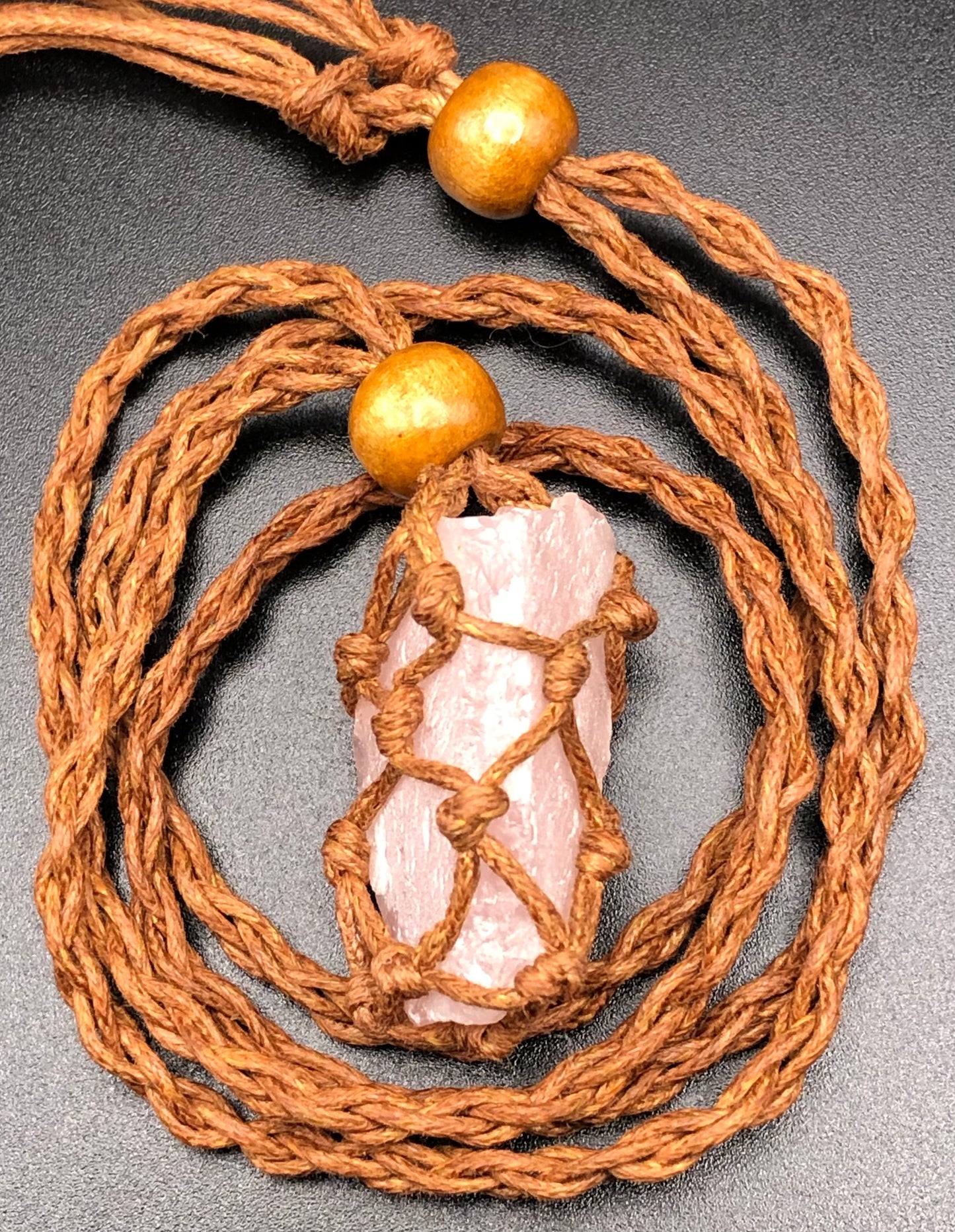 Rose Quartz Tumbled Stone-Necklace-DopeAlchemy-DopeAlchemy.com