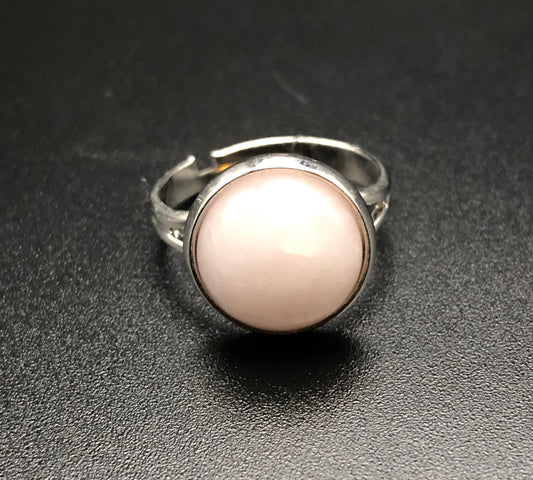 Rose Quartz x Silver Ring-Rings-Dope Alchemy Handcrafted-DopeAlchemy.com