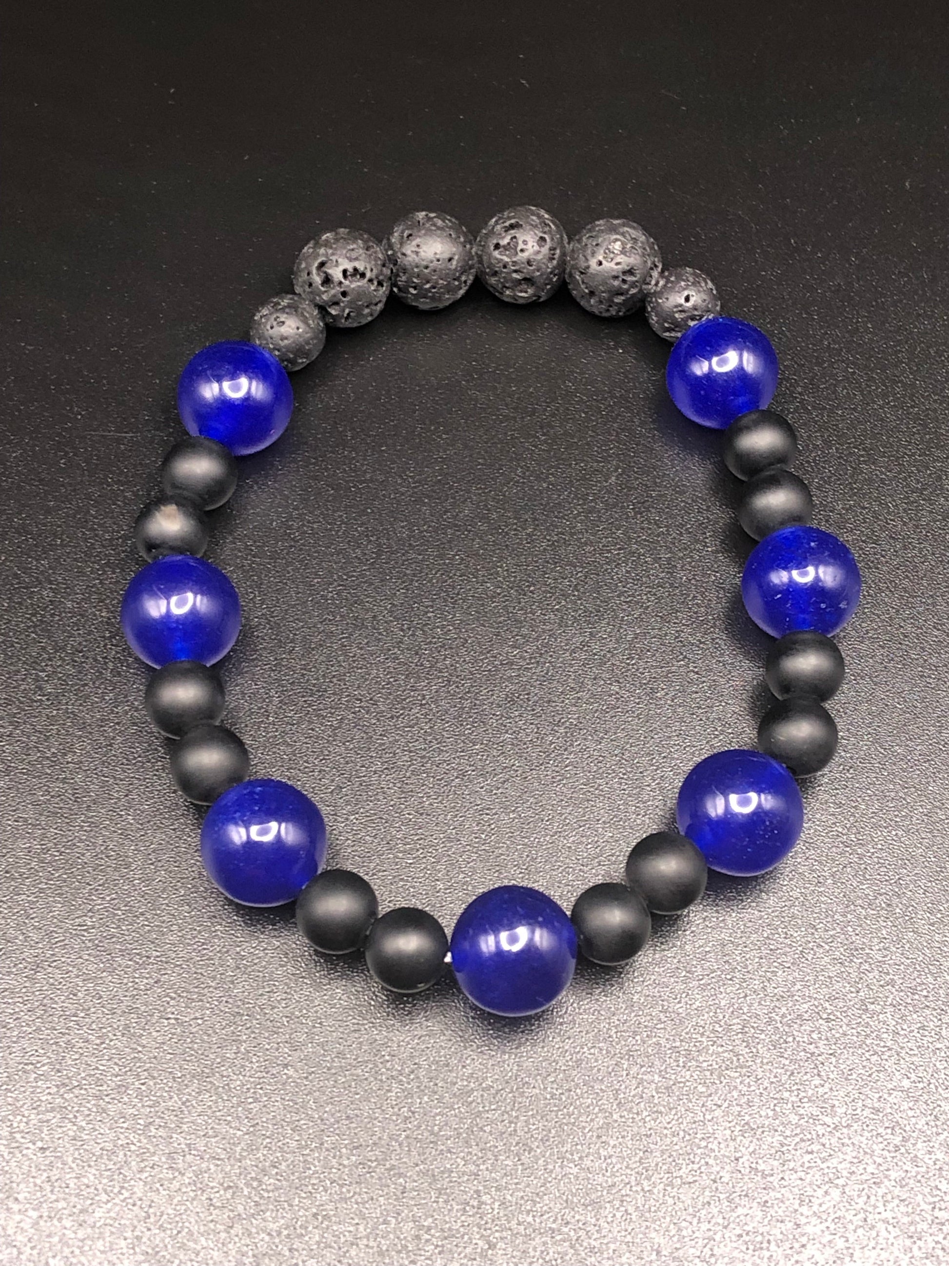 Sapphire x Onyx bracelet-DopeAlchemy-Matte-DopeAlchemy.com