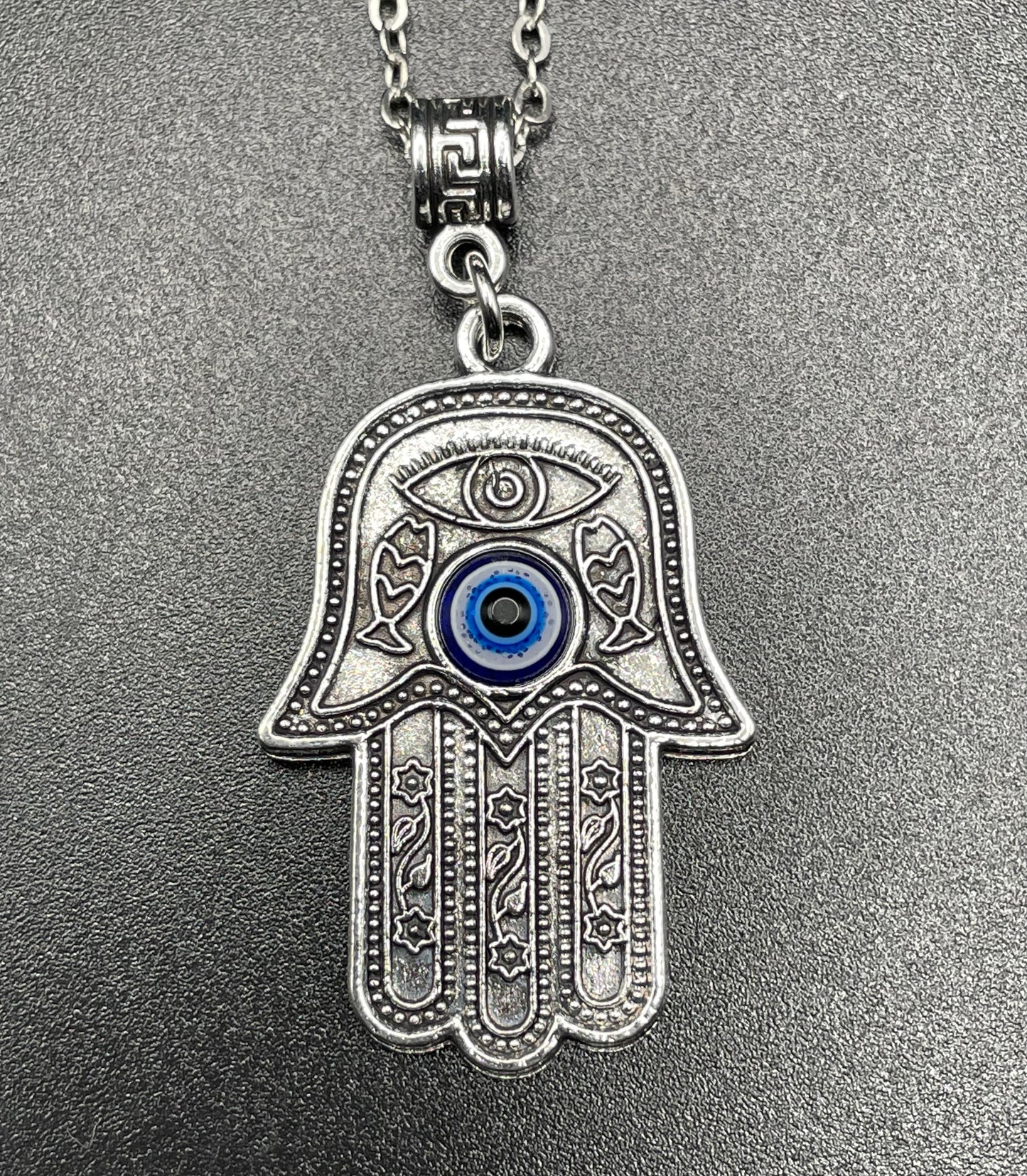 Hand of Fatima x Evil Eye Necklace Pendant