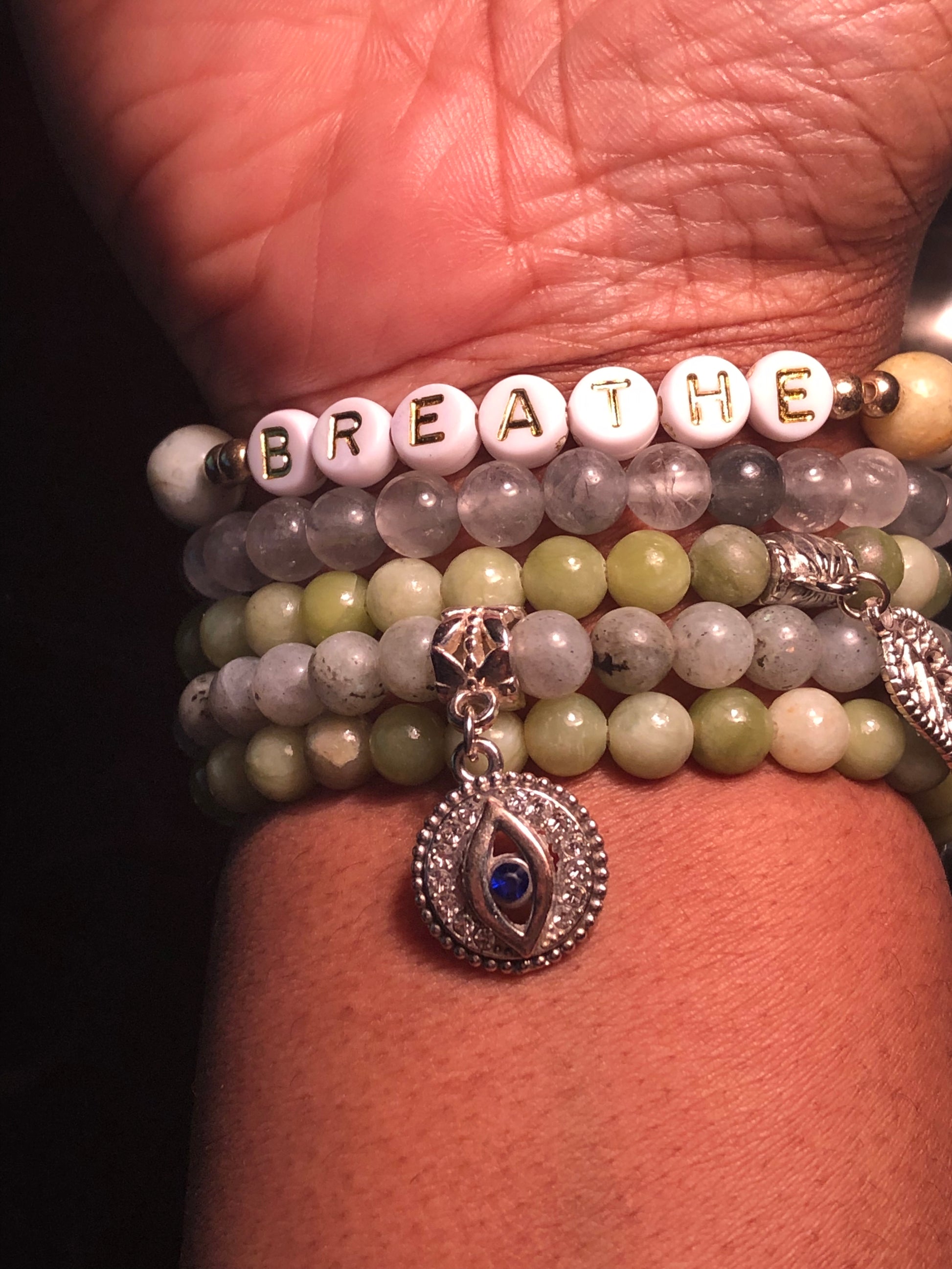 “Breathe” Amazonite x Gold bracelet DopeAlchemy
